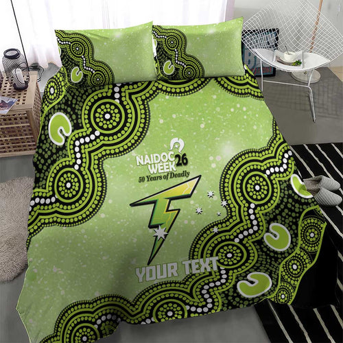 Sydney Thunder NAIDOC Week 2026 Custom Bedding Set 50 Years Deadly Indigenous Art Glitter Effect