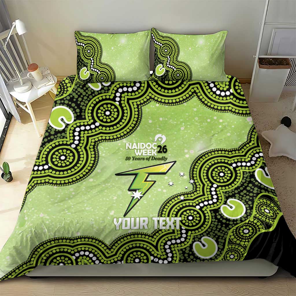 Sydney Thunder NAIDOC Week 2026 Custom Bedding Set 50 Years Deadly Indigenous Art Glitter Effect