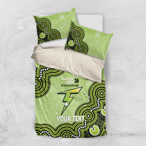 Sydney Thunder NAIDOC Week 2026 Custom Bedding Set 50 Years Deadly Indigenous Art Glitter Effect