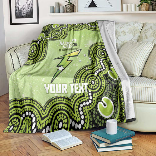 Sydney Thunder NAIDOC Week 2026 Custom Blanket 50 Years Deadly Indigenous Art Glitter Effect