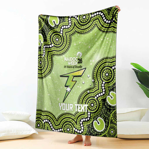Sydney Thunder NAIDOC Week 2026 Custom Blanket 50 Years Deadly Indigenous Art Glitter Effect