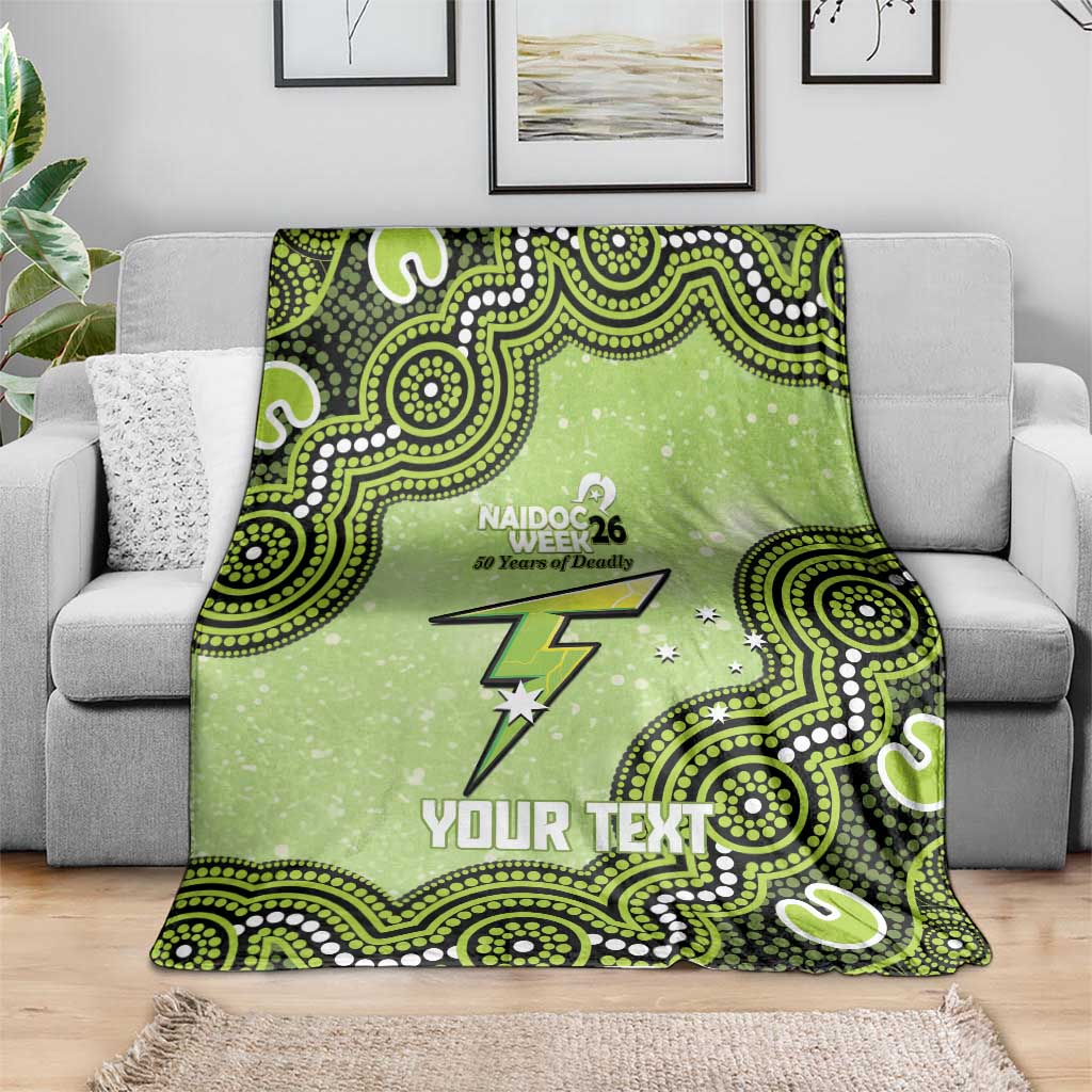 Sydney Thunder NAIDOC Week 2026 Custom Blanket 50 Years Deadly Indigenous Art Glitter Effect