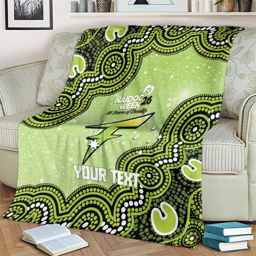 Sydney Thunder NAIDOC Week 2026 Custom Blanket 50 Years Deadly Indigenous Art Glitter Effect