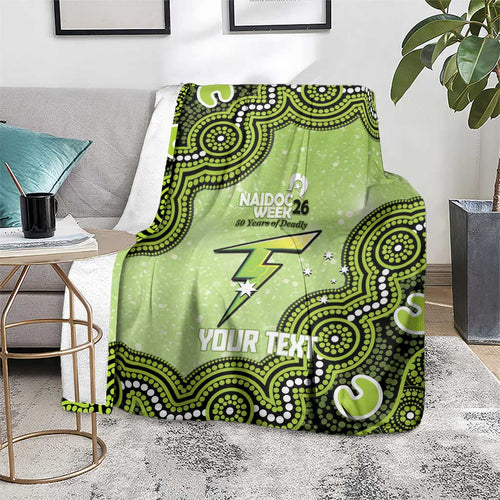 Sydney Thunder NAIDOC Week 2026 Custom Blanket 50 Years Deadly Indigenous Art Glitter Effect