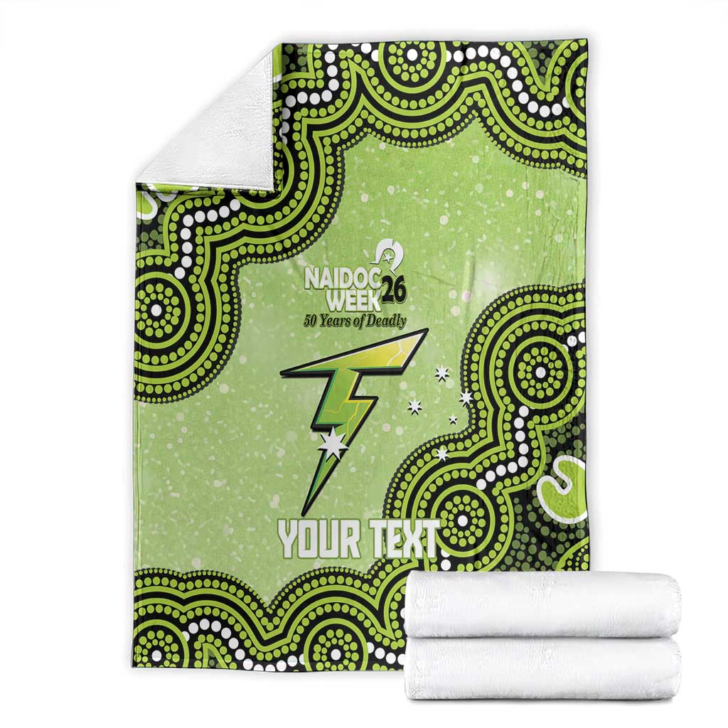 Sydney Thunder NAIDOC Week 2026 Custom Blanket 50 Years Deadly Indigenous Art Glitter Effect