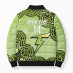 Sydney Thunder NAIDOC Week 2026 Custom Bomber Puffer Jacket 50 Years Deadly Indigenous Art Glitter Effect