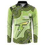Sydney Thunder NAIDOC Week 2026 Custom Button Sweatshirt 50 Years Deadly Indigenous Art Glitter Effect