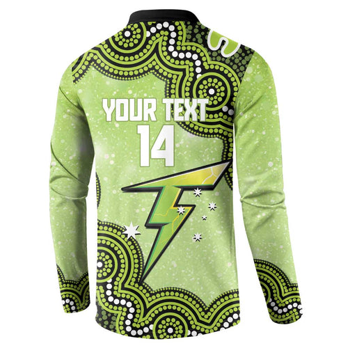 Sydney Thunder NAIDOC Week 2026 Custom Button Sweatshirt 50 Years Deadly Indigenous Art Glitter Effect