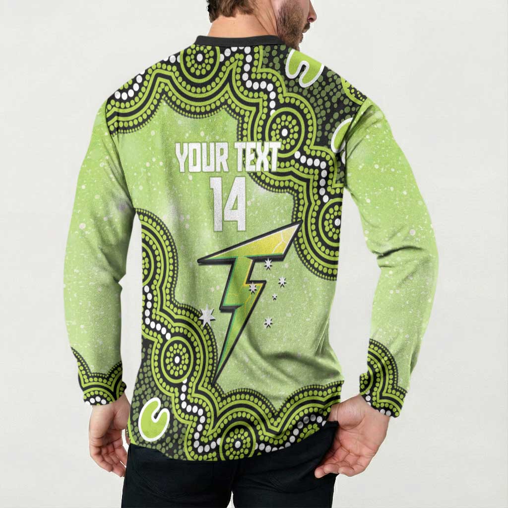 Sydney Thunder NAIDOC Week 2026 Custom Button Sweatshirt 50 Years Deadly Indigenous Art Glitter Effect