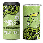 Sydney Thunder NAIDOC Week 2026 Custom 4 in 1 Can Cooler Tumbler 50 Years Deadly Indigenous Art Glitter Effect