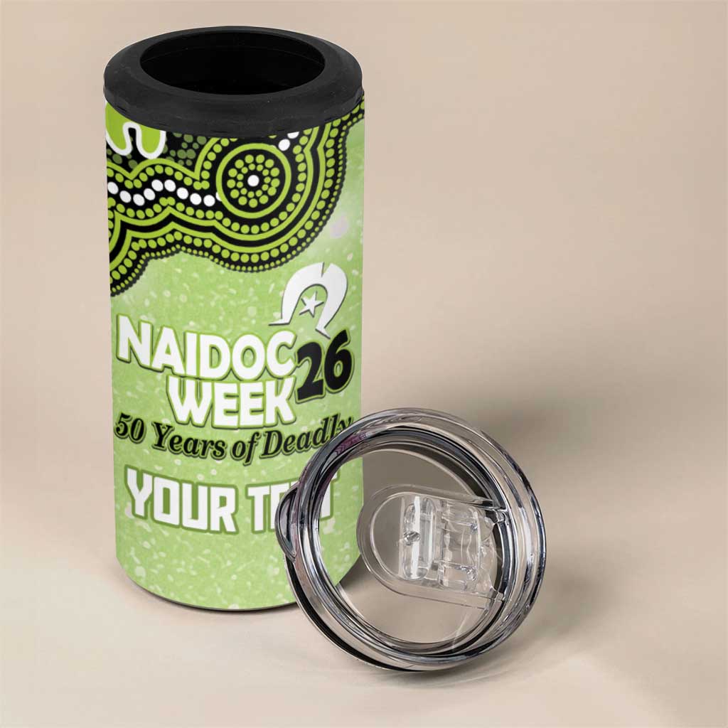 Sydney Thunder NAIDOC Week 2026 Custom 4 in 1 Can Cooler Tumbler 50 Years Deadly Indigenous Art Glitter Effect