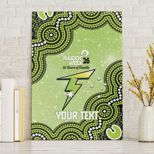 Sydney Thunder NAIDOC Week 2026 Custom Canvas Wall Art 50 Years Deadly Indigenous Art Glitter Effect