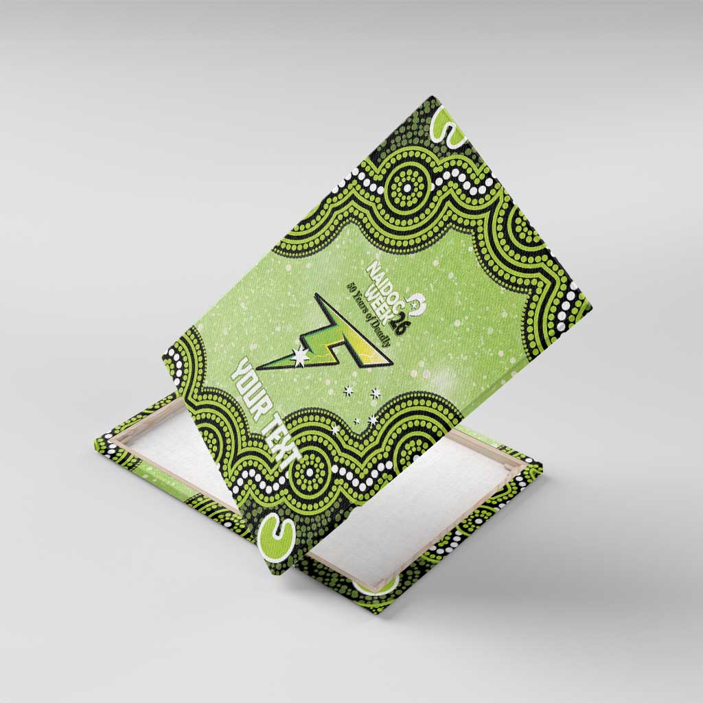 Sydney Thunder NAIDOC Week 2026 Custom Canvas Wall Art 50 Years Deadly Indigenous Art Glitter Effect