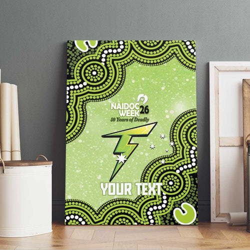 Sydney Thunder NAIDOC Week 2026 Custom Canvas Wall Art 50 Years Deadly Indigenous Art Glitter Effect