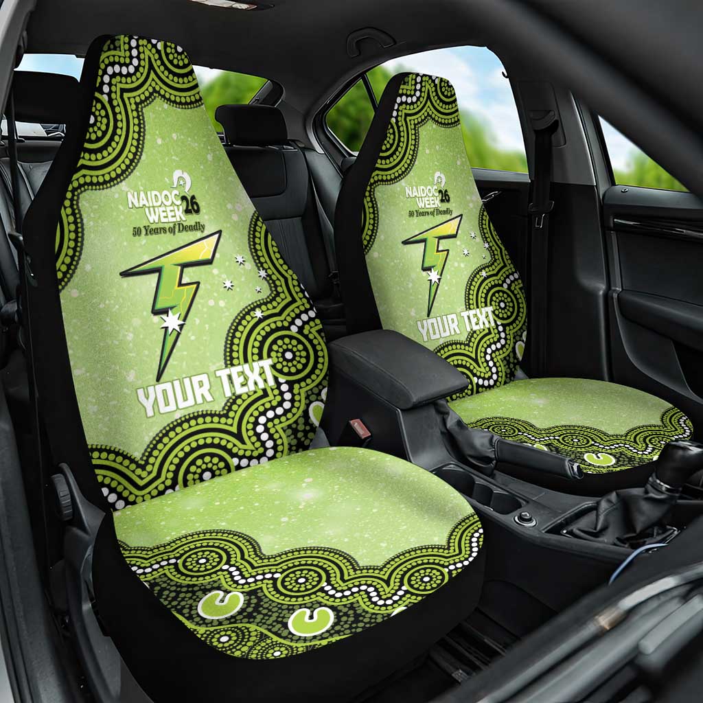 Sydney Thunder NAIDOC Week 2026 Custom Car Seat Cover 50 Years Deadly Indigenous Art Glitter Effect