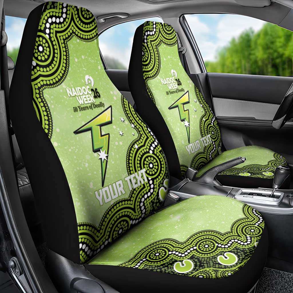 Sydney Thunder NAIDOC Week 2026 Custom Car Seat Cover 50 Years Deadly Indigenous Art Glitter Effect