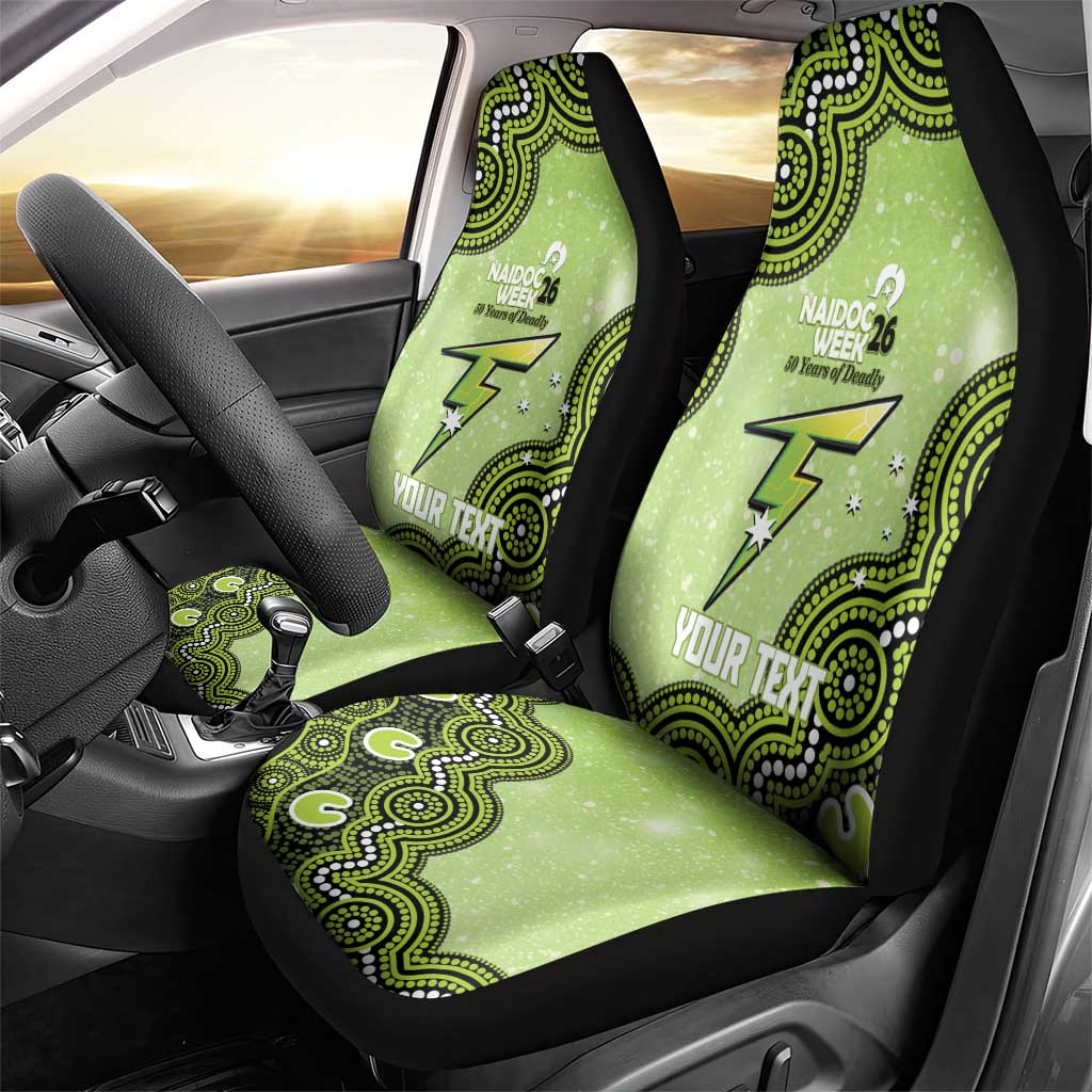 Sydney Thunder NAIDOC Week 2026 Custom Car Seat Cover 50 Years Deadly Indigenous Art Glitter Effect