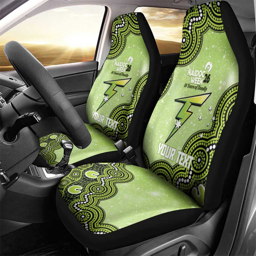 Sydney Thunder NAIDOC Week 2026 Custom Car Seat Cover 50 Years Deadly Indigenous Art Glitter Effect