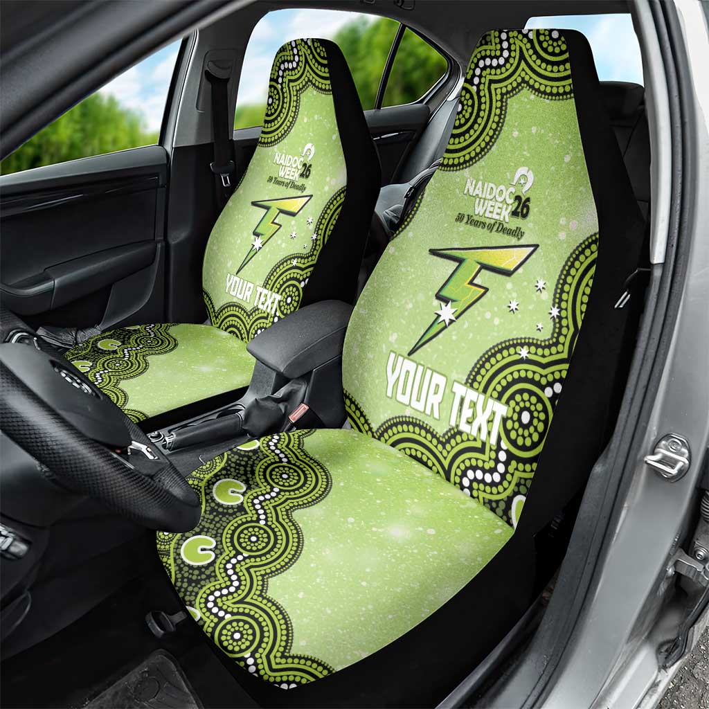 Sydney Thunder NAIDOC Week 2026 Custom Car Seat Cover 50 Years Deadly Indigenous Art Glitter Effect