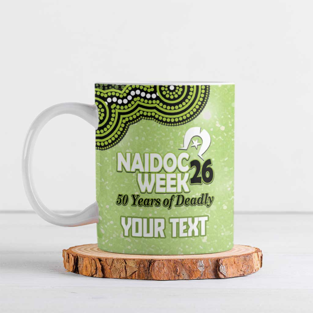 Sydney Thunder NAIDOC Week 2026 Custom Ceramic Mug 50 Years Deadly Indigenous Art Glitter Effect