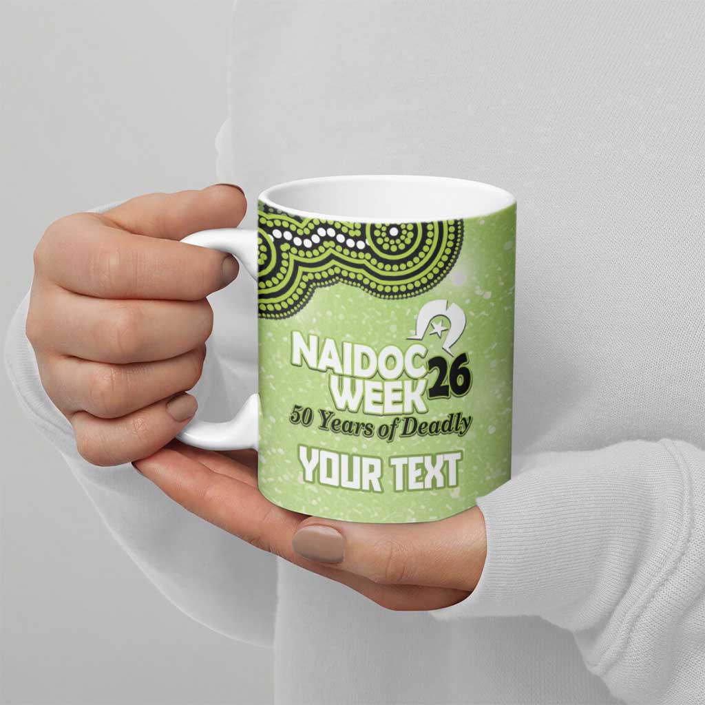Sydney Thunder NAIDOC Week 2026 Custom Ceramic Mug 50 Years Deadly Indigenous Art Glitter Effect