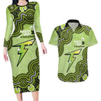 Sydney Thunder NAIDOC Week 2026 Custom Couples Matching Long Sleeve Bodycon Dress and Hawaiian Shirt 50 Years Deadly Indigenous Art Glitter Effect