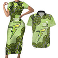Sydney Thunder NAIDOC Week 2026 Custom Couples Matching Short Sleeve Bodycon Dress and Hawaiian Shirt 50 Years Deadly Indigenous Art Glitter Effect