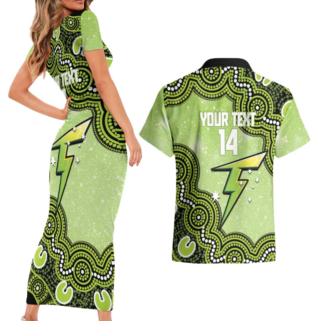 Sydney Thunder NAIDOC Week 2026 Custom Couples Matching Short Sleeve Bodycon Dress and Hawaiian Shirt 50 Years Deadly Indigenous Art Glitter Effect