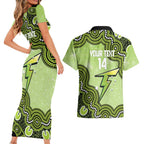 Sydney Thunder NAIDOC Week 2026 Custom Couples Matching Short Sleeve Bodycon Dress and Hawaiian Shirt 50 Years Deadly Indigenous Art Glitter Effect