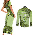 Sydney Thunder NAIDOC Week 2026 Custom Couples Matching Short Sleeve Bodycon Dress and Long Sleeve Button Shirt 50 Years Deadly Indigenous Art Glitter Effect