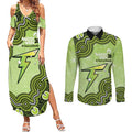 Sydney Thunder NAIDOC Week 2026 Custom Couples Matching Summer Maxi Dress and Long Sleeve Button Shirt 50 Years Deadly Indigenous Art Glitter Effect