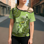Sydney Thunder NAIDOC Week 2026 Custom Cross Shoulder Shirt 50 Years Deadly Indigenous Art Glitter Effect
