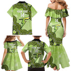 Sydney Thunder NAIDOC Week 2026 Custom Family Matching Mermaid Dress and Hawaiian Shirt 50 Years Deadly Indigenous Art Glitter Effect