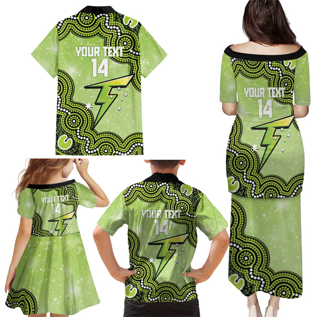 Sydney Thunder NAIDOC Week 2026 Custom Family Matching Puletasi and Hawaiian Shirt 50 Years Deadly Indigenous Art Glitter Effect