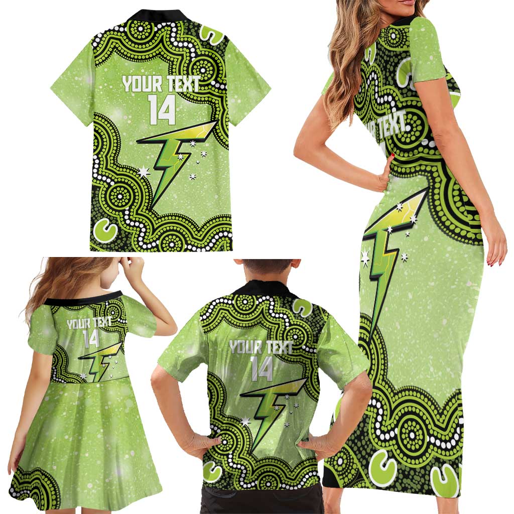 Sydney Thunder NAIDOC Week 2026 Custom Family Matching Short Sleeve Bodycon Dress and Hawaiian Shirt 50 Years Deadly Indigenous Art Glitter Effect