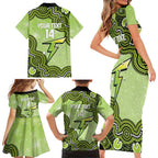 Sydney Thunder NAIDOC Week 2026 Custom Family Matching Short Sleeve Bodycon Dress and Hawaiian Shirt 50 Years Deadly Indigenous Art Glitter Effect