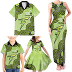 Sydney Thunder NAIDOC Week 2026 Custom Family Matching Tank Maxi Dress and Hawaiian Shirt 50 Years Deadly Indigenous Art Glitter Effect