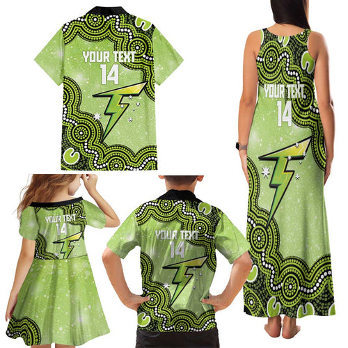 Sydney Thunder NAIDOC Week 2026 Custom Family Matching Tank Maxi Dress and Hawaiian Shirt 50 Years Deadly Indigenous Art Glitter Effect