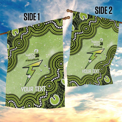 Sydney Thunder NAIDOC Week 2026 Custom Garden Flag 50 Years Deadly Indigenous Art Glitter Effect