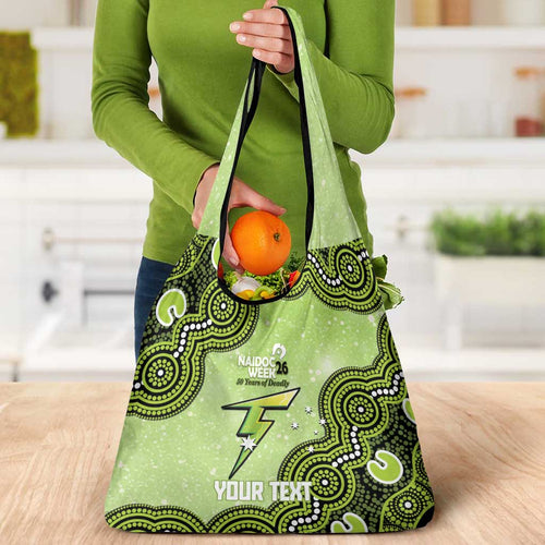 Sydney Thunder NAIDOC Week 2026 Custom Grocery Bag 50 Years Deadly Indigenous Art Glitter Effect