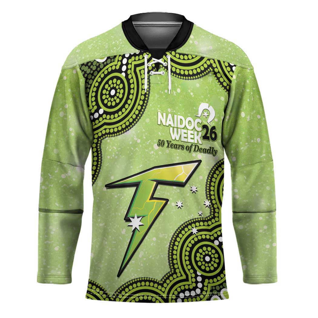 Sydney Thunder NAIDOC Week 2026 Custom Hockey Jersey 50 Years Deadly Indigenous Art Glitter Effect
