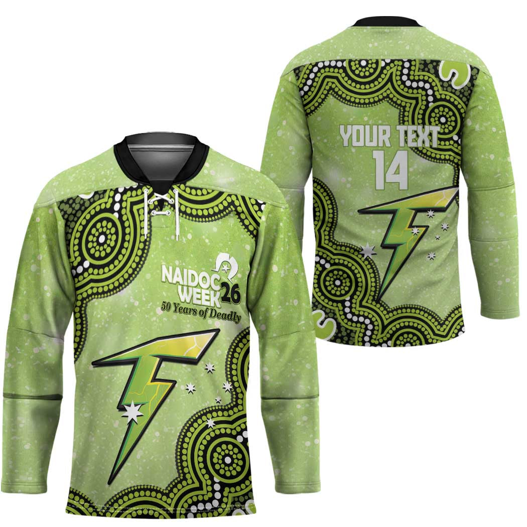 Sydney Thunder NAIDOC Week 2026 Custom Hockey Jersey 50 Years Deadly Indigenous Art Glitter Effect
