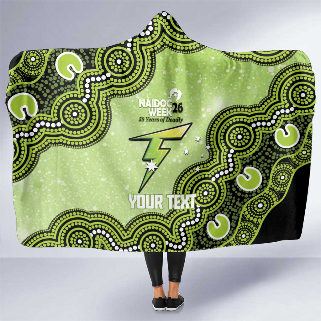 Sydney Thunder NAIDOC Week 2026 Custom Hooded Blanket 50 Years Deadly Indigenous Art Glitter Effect