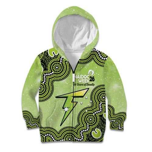 Sydney Thunder NAIDOC Week 2026 Custom Kid Hoodie 50 Years Deadly Indigenous Art Glitter Effect
