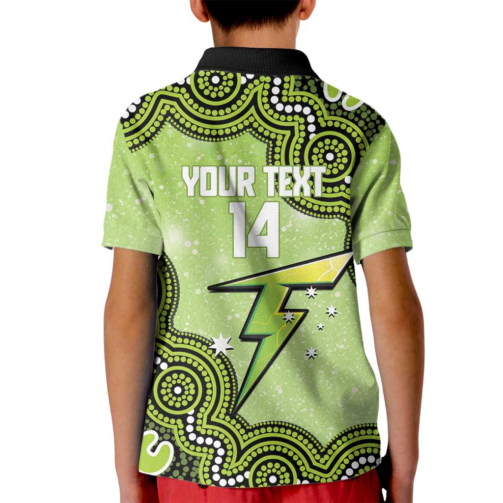 Sydney Thunder NAIDOC Week 2026 Custom Kid Polo Shirt 50 Years Deadly Indigenous Art Glitter Effect