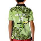 Sydney Thunder NAIDOC Week 2026 Custom Kid Polo Shirt 50 Years Deadly Indigenous Art Glitter Effect