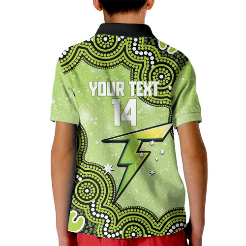Sydney Thunder NAIDOC Week 2026 Custom Kid Polo Shirt 50 Years Deadly Indigenous Art Glitter Effect