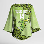 Sydney Thunder NAIDOC Week 2026 Custom Kimono Sleeve Blouse 50 Years Deadly Indigenous Art Glitter Effect