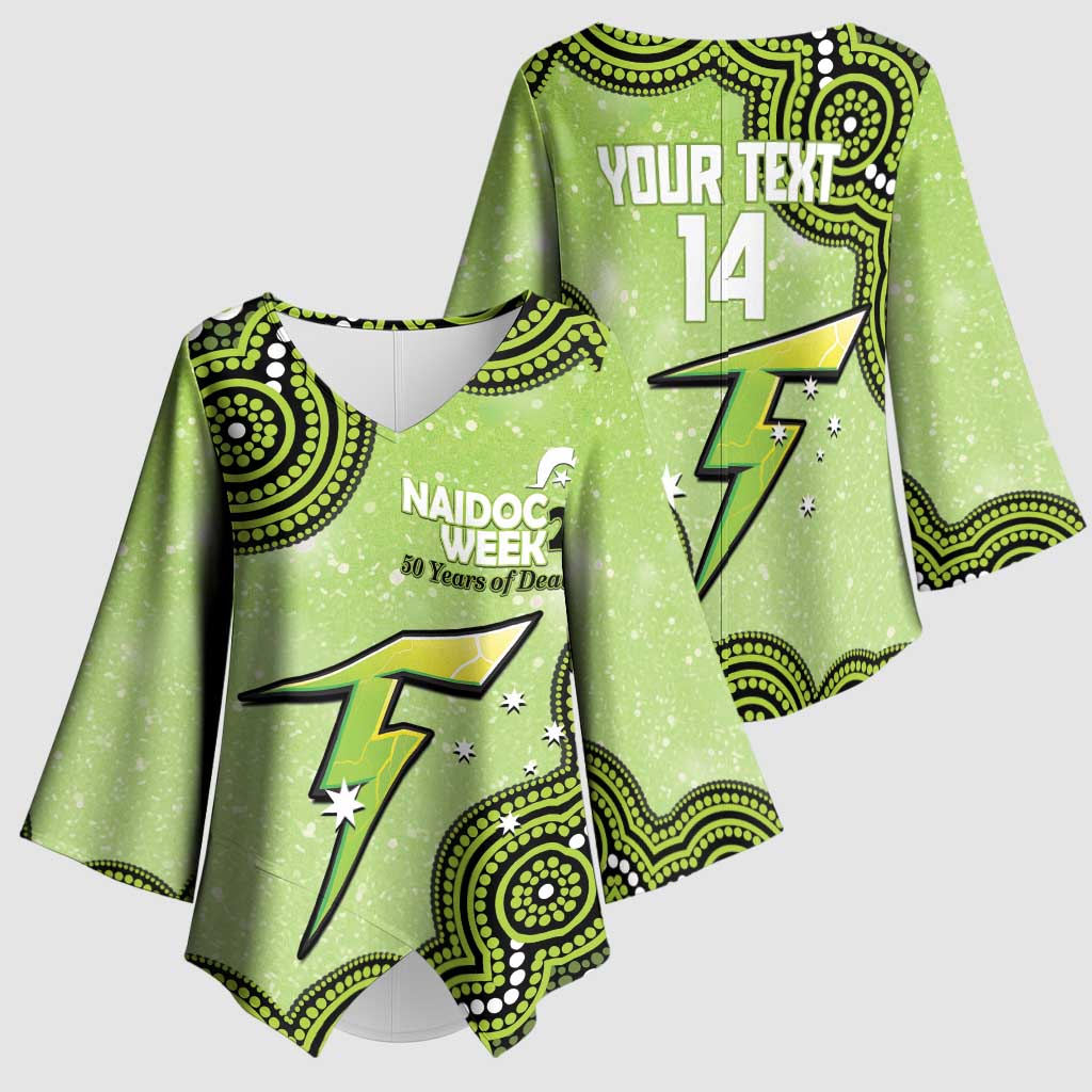 Sydney Thunder NAIDOC Week 2026 Custom Kimono Sleeve Blouse 50 Years Deadly Indigenous Art Glitter Effect