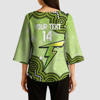 Sydney Thunder NAIDOC Week 2026 Custom Kimono Sleeve Blouse 50 Years Deadly Indigenous Art Glitter Effect